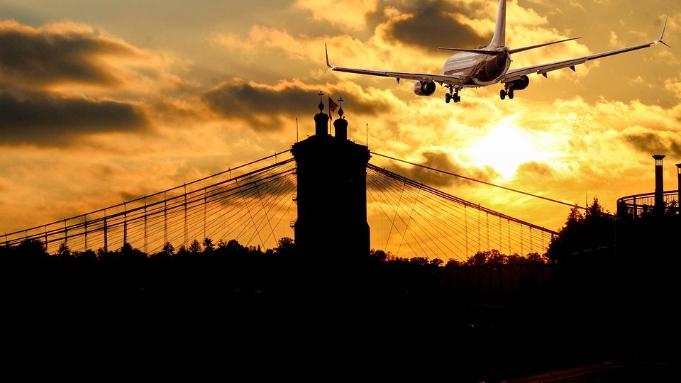 Airplane over New York